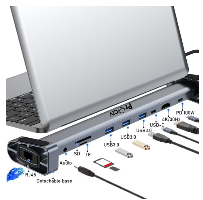 USB C Laptop Docking Station Stand