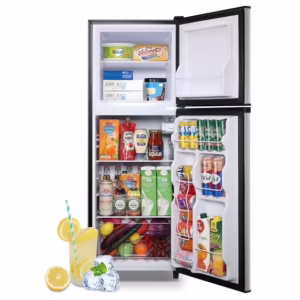 TACOOL Small Refrigerator with Freezer Two Door Mini Fridge