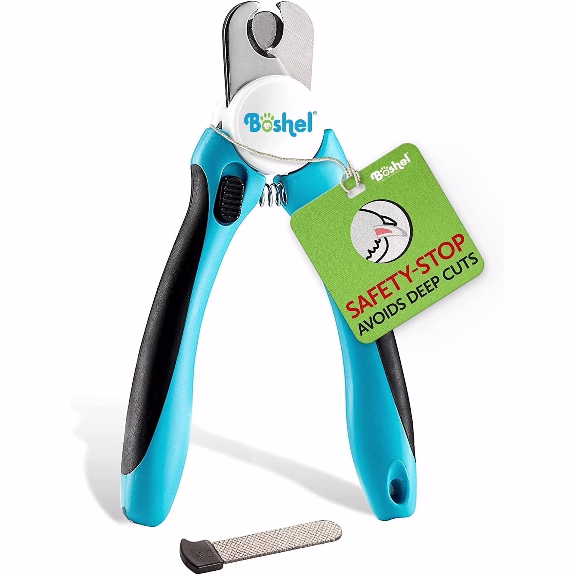 Boshel Dog Nail Clippers, Pet Nail Trimmers for Large Dogs with Safety Guard and Toenail File