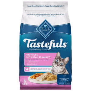 Blue Buffalo Tastefuls Dry Cat Food, Sensitive Stomach, Chicken and Brown Rice
