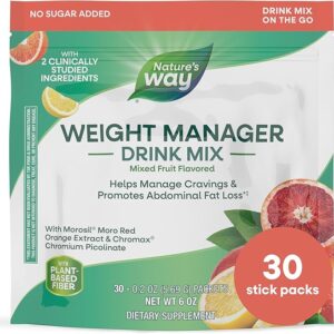 Nature's Way Weight Manager Drink Mix, Helps Manage Cravings & Promotes Abdominal Fat Loss